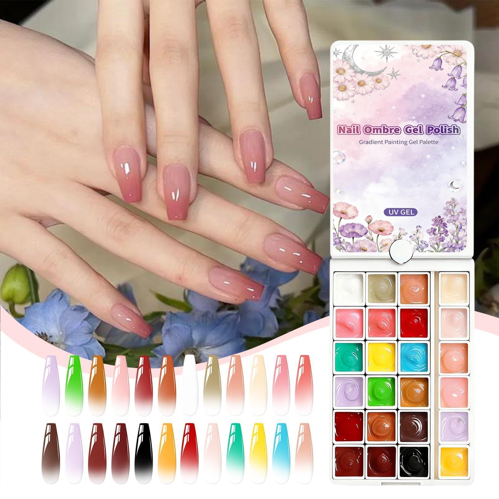 Gel 24 Colores Curado UV LED Larga Duración
