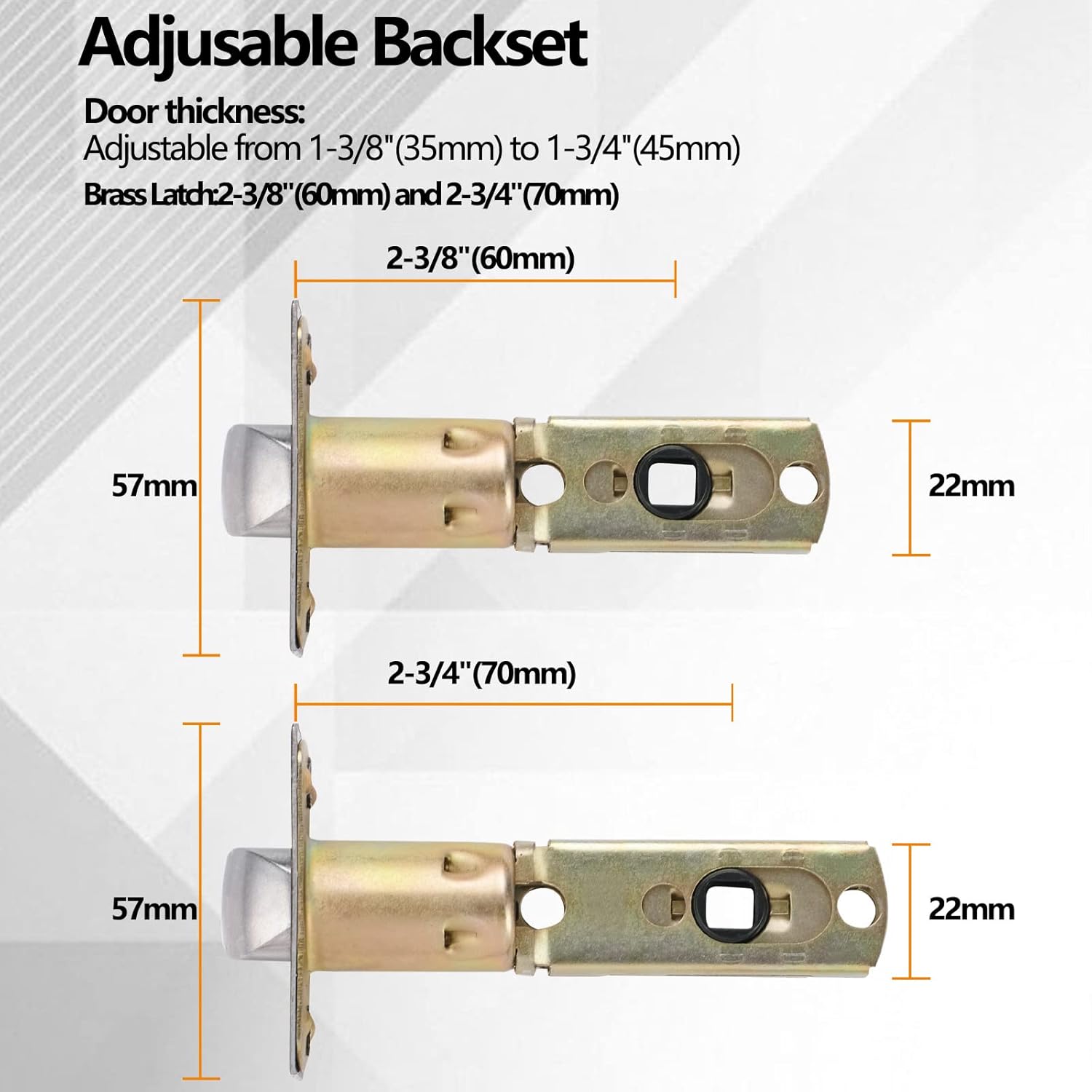 6 Pack Keyed Entry + 1 Pack Keyless Passage Door Lever Handle in Brushed Nickel Finish