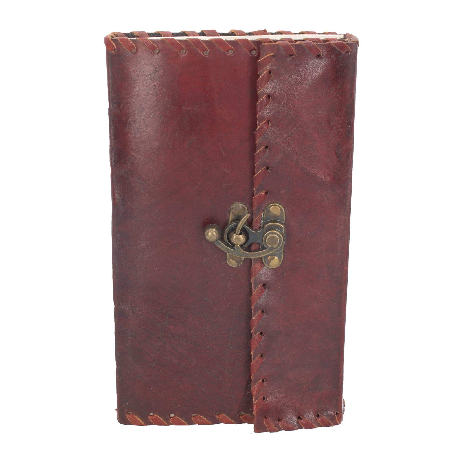 Nemesis Now Leather Journal With Lock 25cm Brown, Red, 14 x 23cm