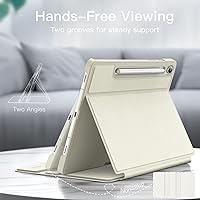 Vista 3 de JETech Funda para Samsung Galaxy Tab S9 de 11 pulgadas con soporte para bolígrafo S, funda protectora delgada para tablet, visión multiángulo (beige)
