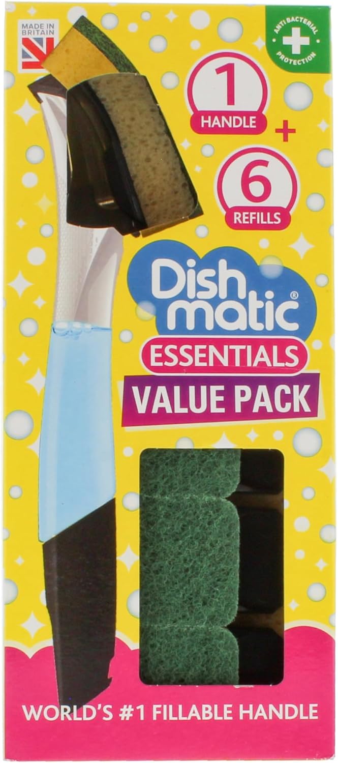 Dishmatic Value Pack Kit 1x Refillable WashingUp Liquid Dispensing