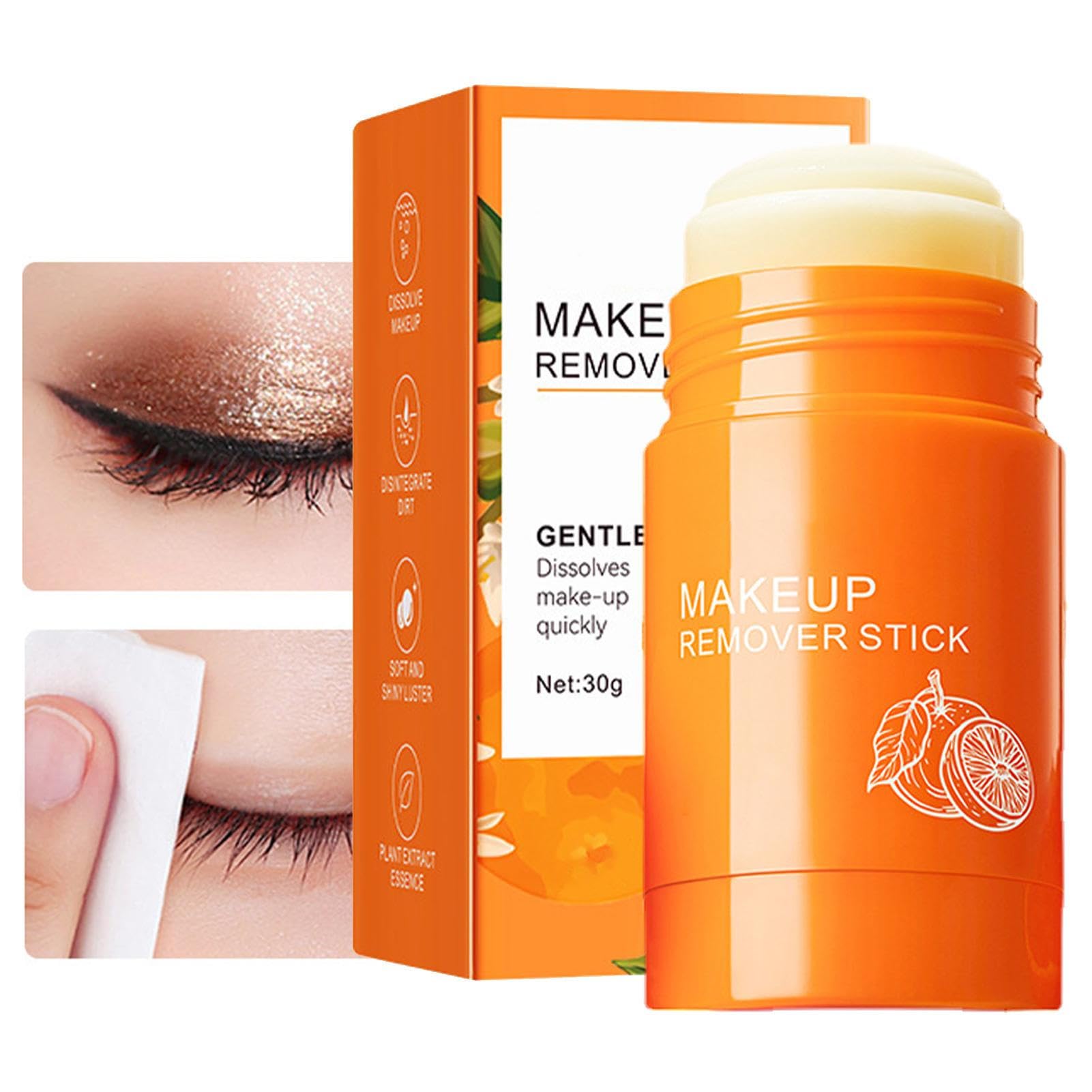 Bâton démaquillant - 30 g - Baume démaquillant aux agrumes non irritant - Démaquillant efficace pour les yeux - Démaquillant naturel pour les peaux sensibles - Soin naturel de la peau Anulely
