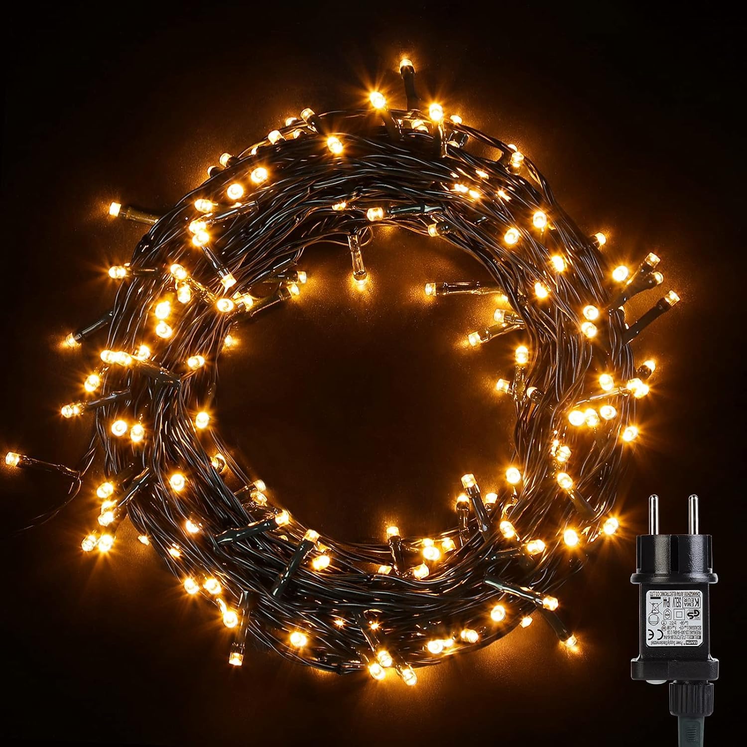 Avoalre Luci di Natale 100 LEDs 10M, Catena Luminosa 8 Modalità Impermeabile IP44 Luci Albero di Natale Decorative per Interno Esterno Natale Atmosfera Romantica Camera Festa Nozze, Bianco Caldo