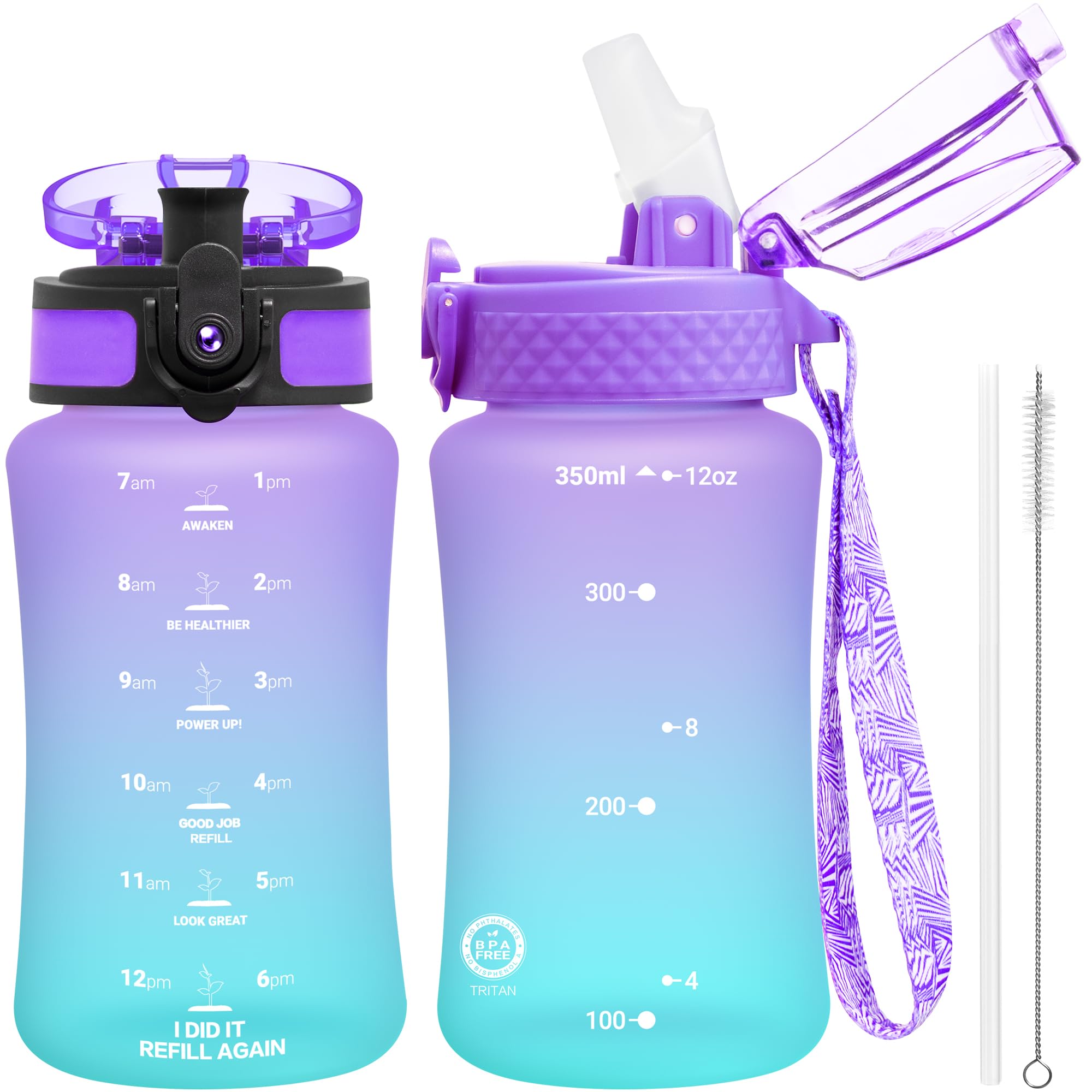 Bouteille d'eau pour enfants étanche et réutilisable 355ml en Tritan robuste sans BPA