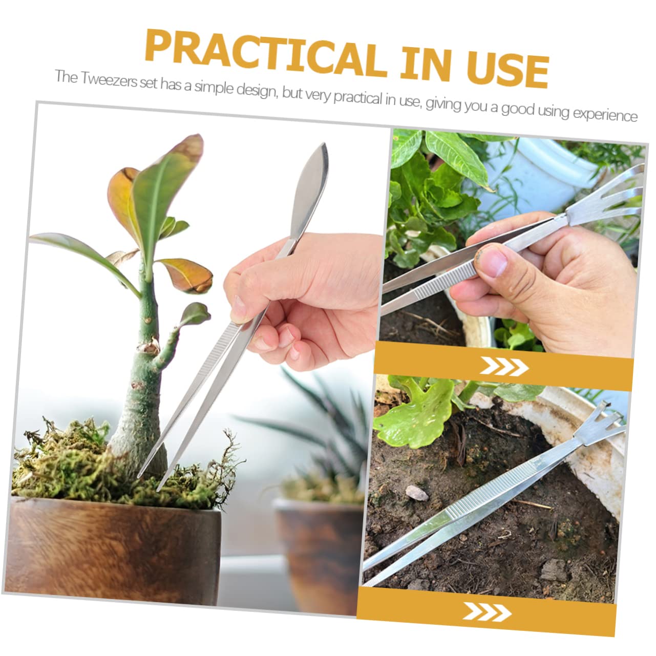 SUPVOX 6piezas Herramienta De Bonsai y Rastrillo De Inoxidable Para Mantenimiento De Plantas Para Principiantes Jardinería Mango Ergonómico y Cabeza De Espátula