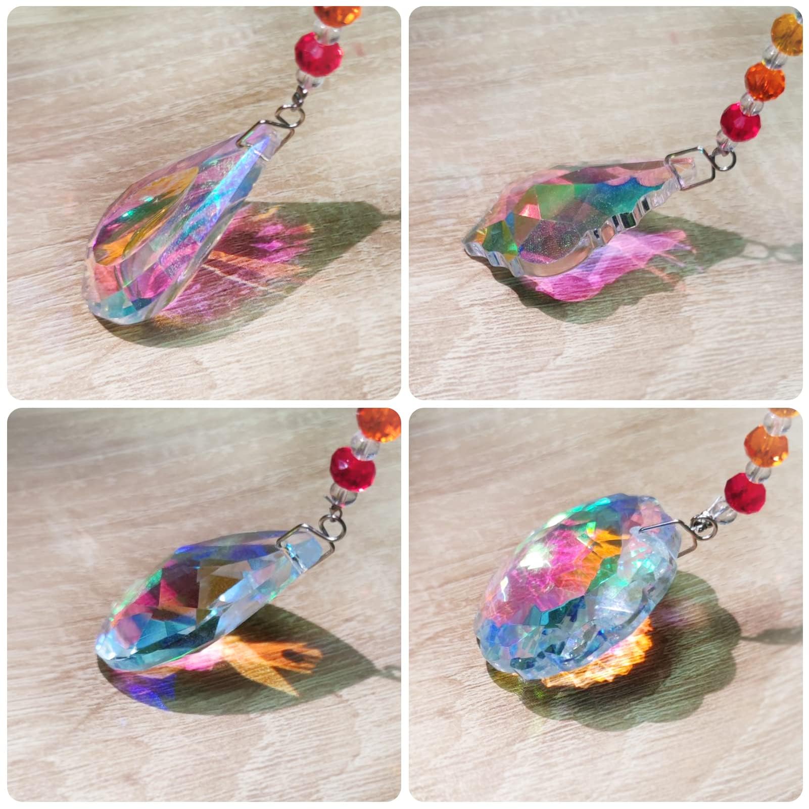 Set 6 Pezzi Ciondoli Prisma Acchiappasole In Cristallo K9 - Set Da 6 Per Finestre, Decorazione Casa E Feng Shui Decorazione Finestra Rainbow Maker