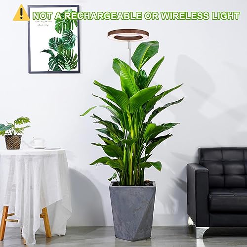 Miniatura 8 de yadoker Luz de crecimiento de plantas, luz LED de crecimiento de espectro completo para plantas de interior, altura ajustable, temporizador