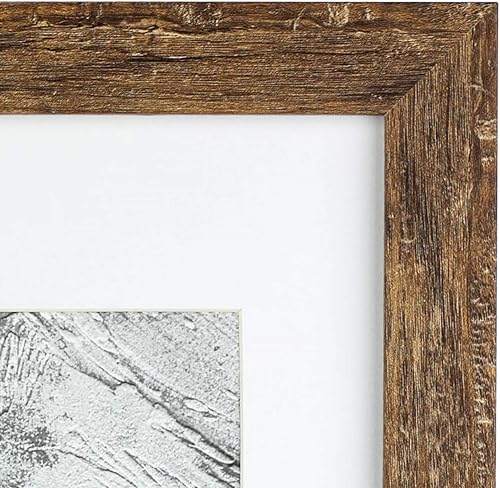 Miniatura 7 de kennethan Portarretratos de 11 x 14 pulgadas, color marrón podrido, 2 marcos de madera que pueden mostrar imágenes de 8 x 10 pulgadas con paspartú o