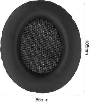 Oval Headphone Ear Pads, Sponge Leather Replacement Cushions for Enhanced, Soft Covers, Easy Install Upgrade Parts, Black, 12x10x2.5cm(65 * 85)