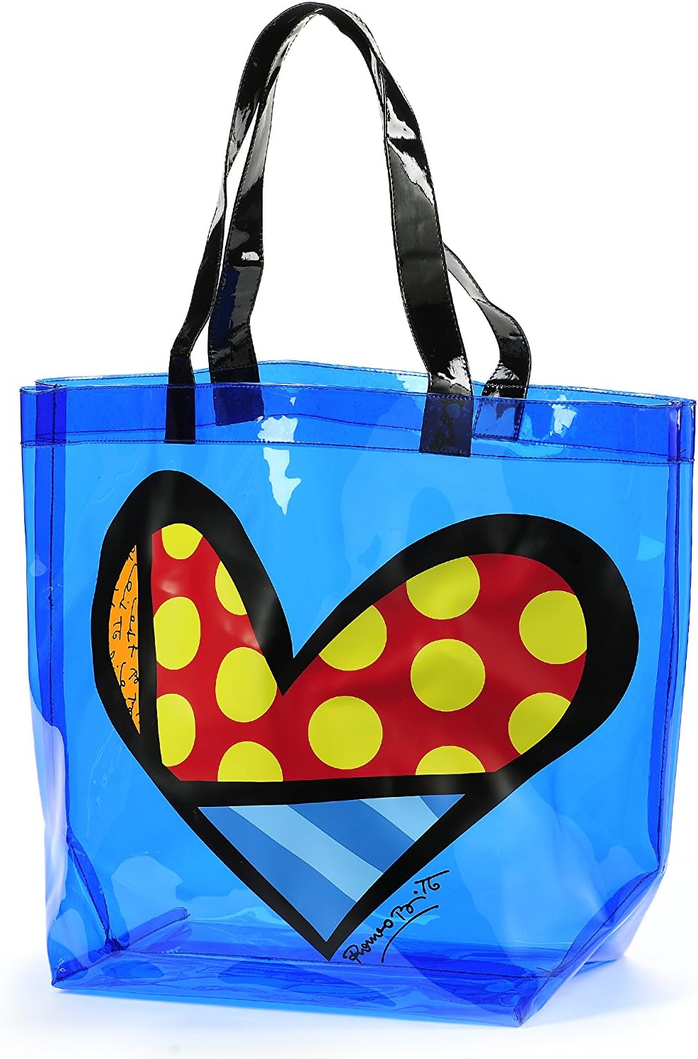 ROMERO BRITTO Beach Bag/Tote Bag - Flying Heart - Pop Art from Miami