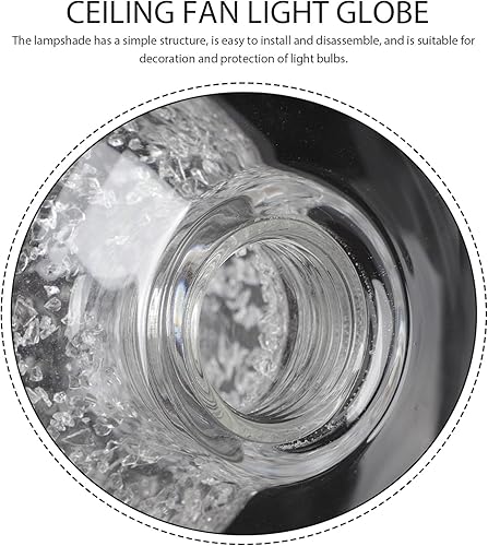 Miniatura 8 de Pantalla de globo de vidrio soplado a mano con forma de esfera de vidrio soplado a mano, cubierta de lámpara redonda, reemplazo para lámpara de