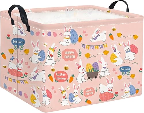 Miniatura 14 de Cesta rectangular de almacenamiento para niños, cesta de almacenamiento para bebés con asas para el hogar, cocina, niños y niñas, lindo contenedor