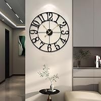 Maxstar Nagy Falióra 60 cm - Zajtalan Működésű, Arab Számlapos, Elemes Quartz Óraszerkezet, Vintage Stílusú Dekoráció Nappaliba, Konyhába, H 7