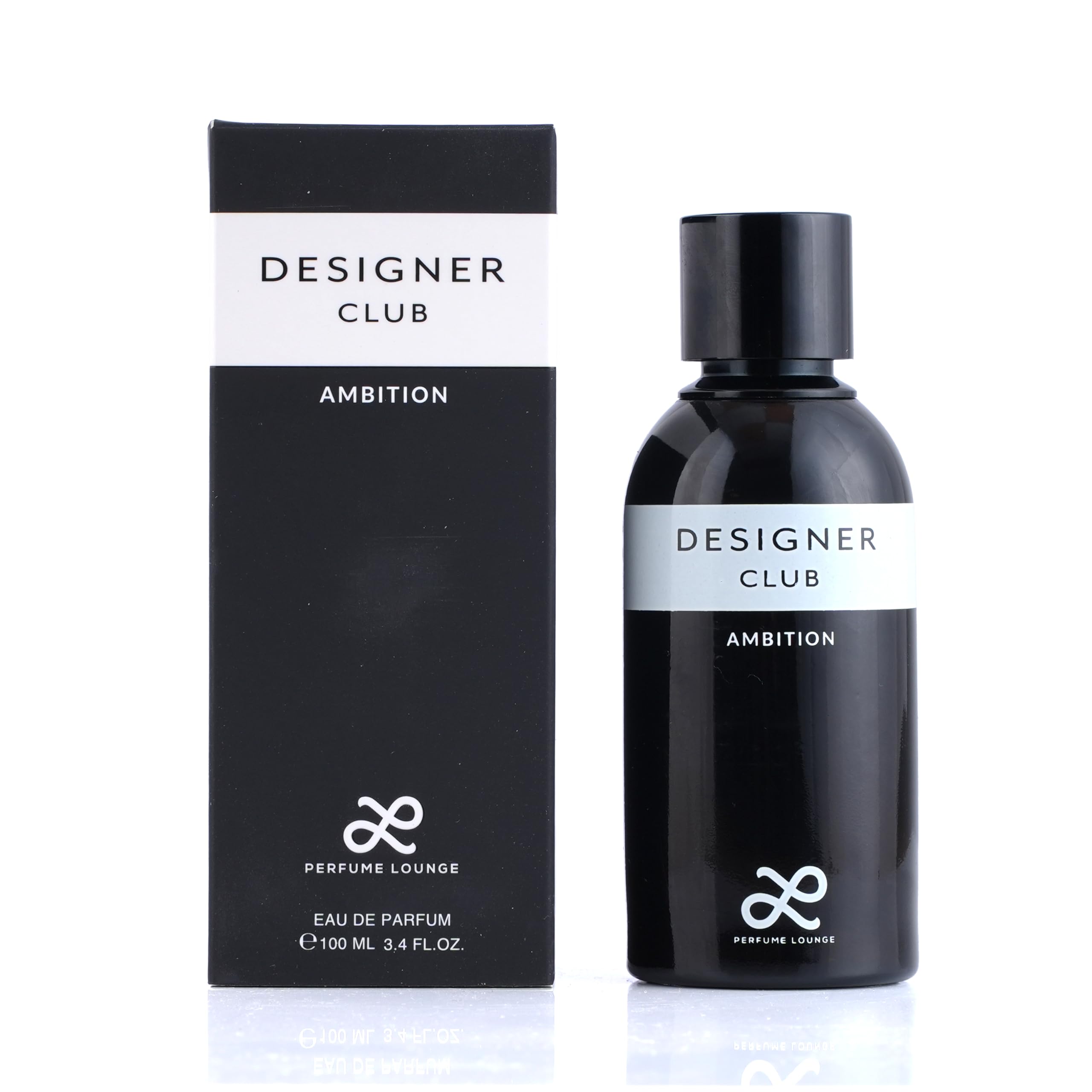 Perfume Lounge Designer Club Ambition Eau De Parfum Perfume for Men with Bergamot, Patchouli, Lavender, Leather | Woody & Leatherette Long Lasting Perfume, 100 ml