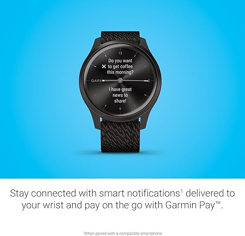 Miniatura 5 de Garmin - Vívomove 3S, smartwatch híbrido con manos reales y pantalla táctil oculta