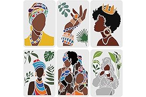 JUNETEENTH STENCIL - FINGERINSPIRE African Tribal Women, Large African Girl Stencils for Crafts at Home