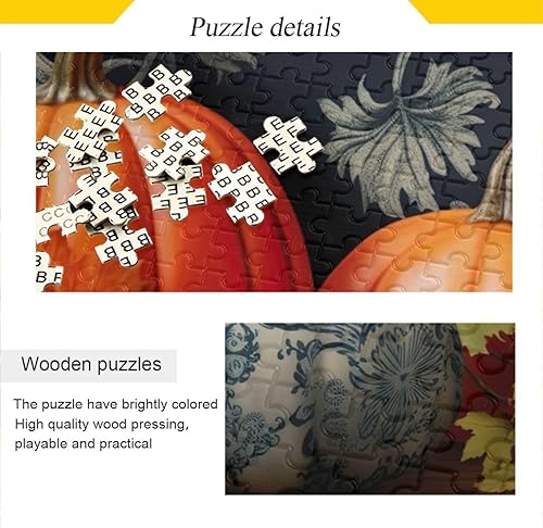 Miniatura 2 de Pumpkin Fall Jigsaw Puzzles 500 Pieces for Adults,Learning Educational Puzzles,Difficult and Challenge Families Toys with Mesh Storage Bag 2011671