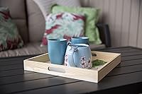 Vista 8 de Bandeja de madera/bandejas de madera Cajas cuadradas con asas - Sin terminar y pequeñas Para materiales Montessori, manualidades para pintar