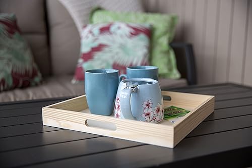 Miniatura 8 de Bandeja de maderabandejas de madera  Cajas cuadradas con asas - Sin terminar y pequeñas  Para materiales Montessori, manualidades para pintar,