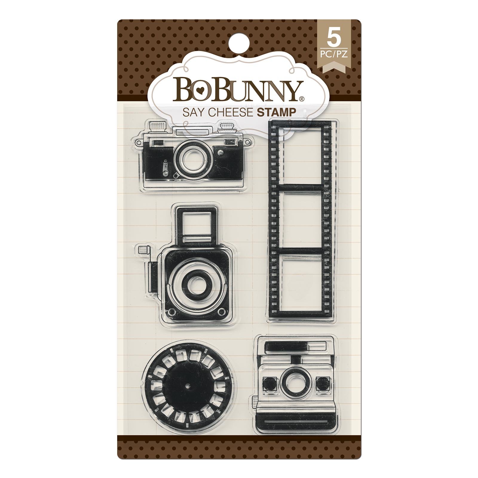 Bo Bunny Say Cheese Stamp, Multicolor