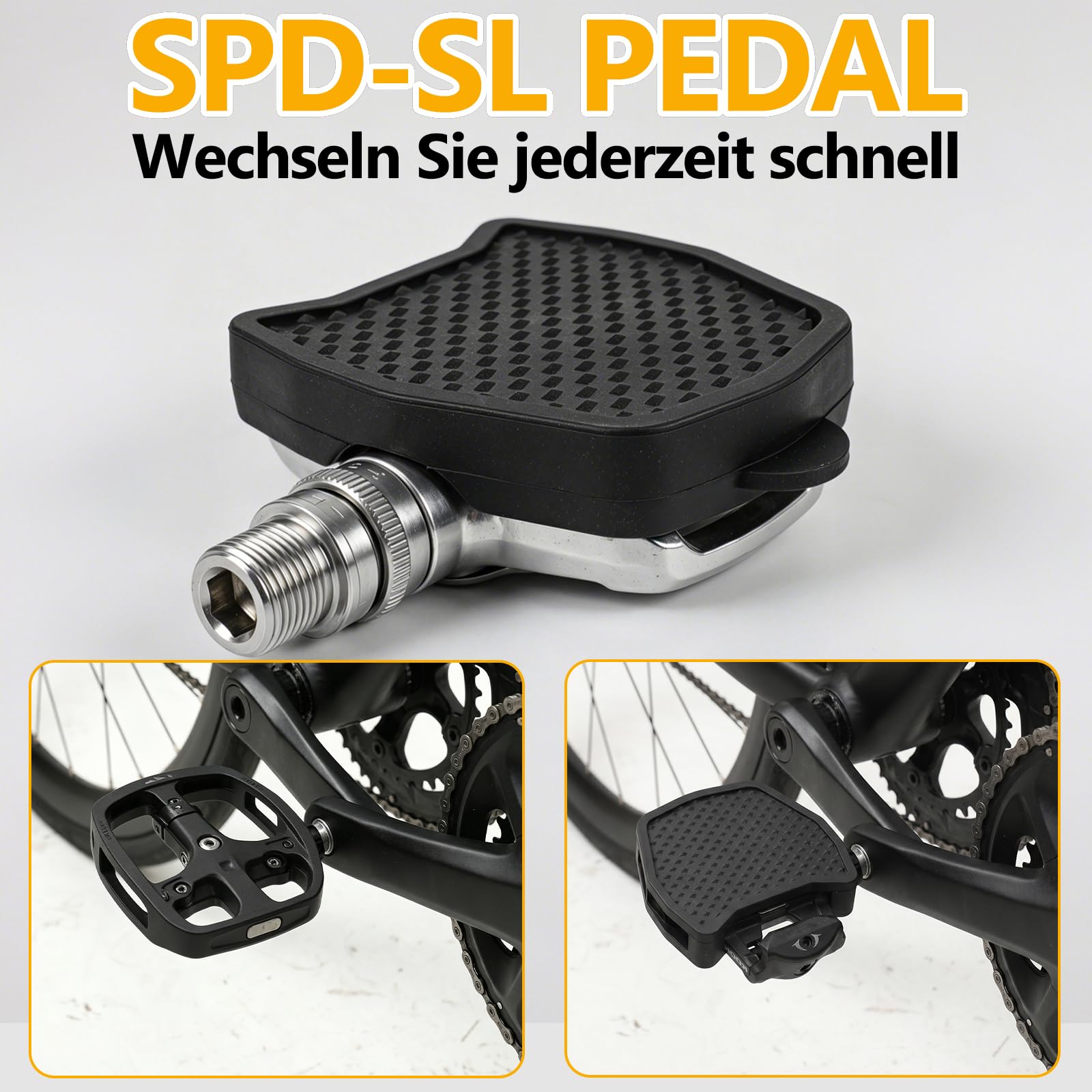 2 Stück SPD-SL Pedal Platte für Shimano Klickpedale