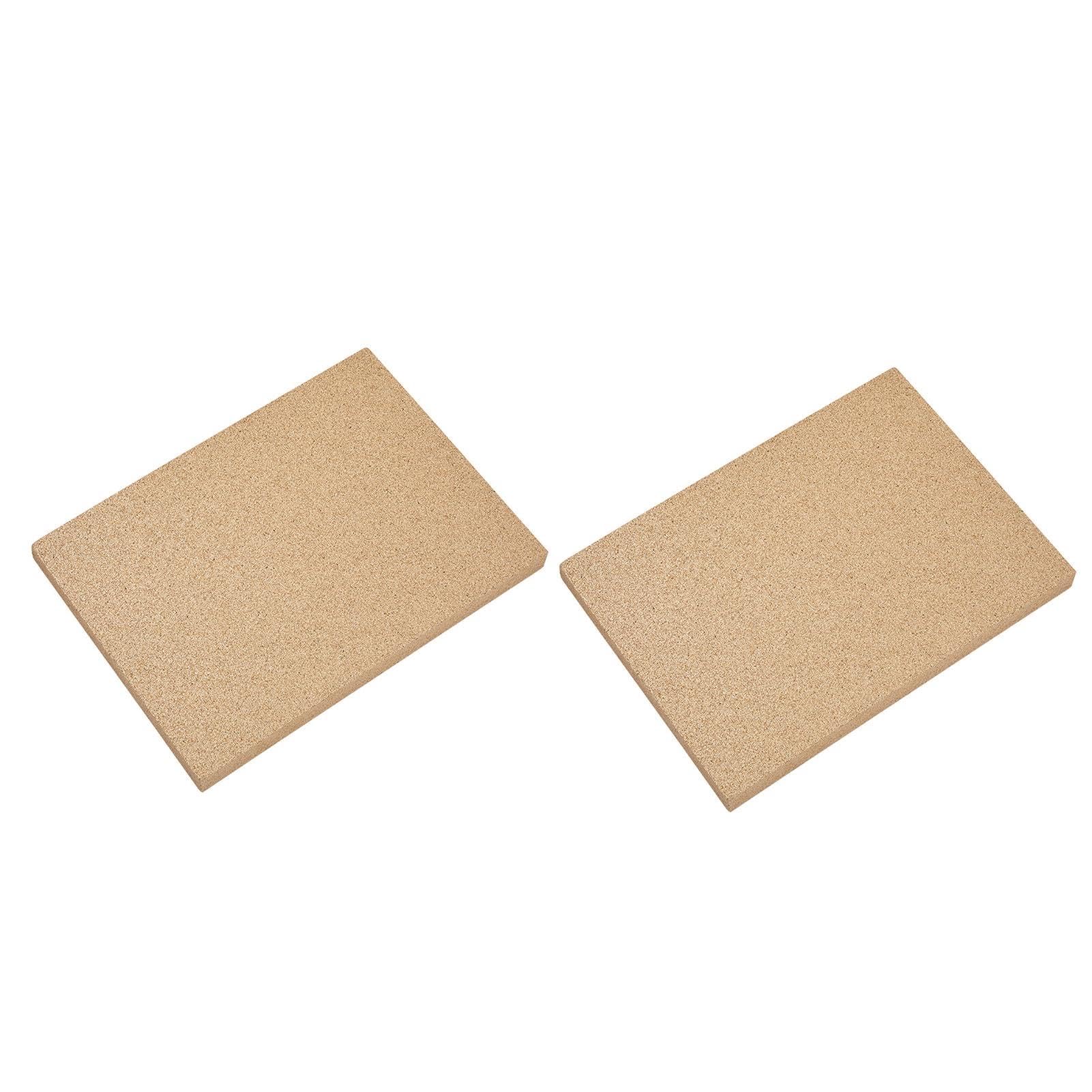 INMOZATA 2 Pack Vermiculite Fire Boards,Firebricks Heat proof High Density, 240mm x 303mm x 25mm,for Wood Stoves,Log Burners,Multi-Fuel Stove Fires,Fire Pit,Kiln,Pizza Ovens,Fireplaces
