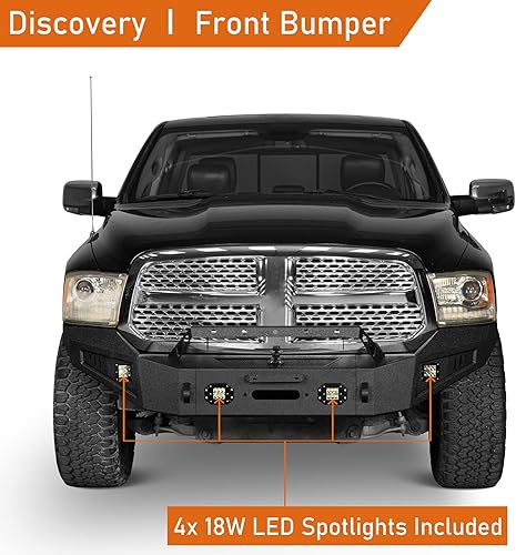 Miniatura 3 de u-Box Kit de parachoques delantero + parachoques trasero Ram 1500 2014 para Dodge Ram 1500 2013-2018 (excluye Rebel) y Ram 1500 Classic 2019-2024 de