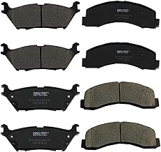 Front and Rear Brake Pad Set 4-Wheel Set Ceramic Disc Brake Pads Replacement For 2015/2016/2017/2018/2019/2020 Ford F-150 With Electric Parking Brakes