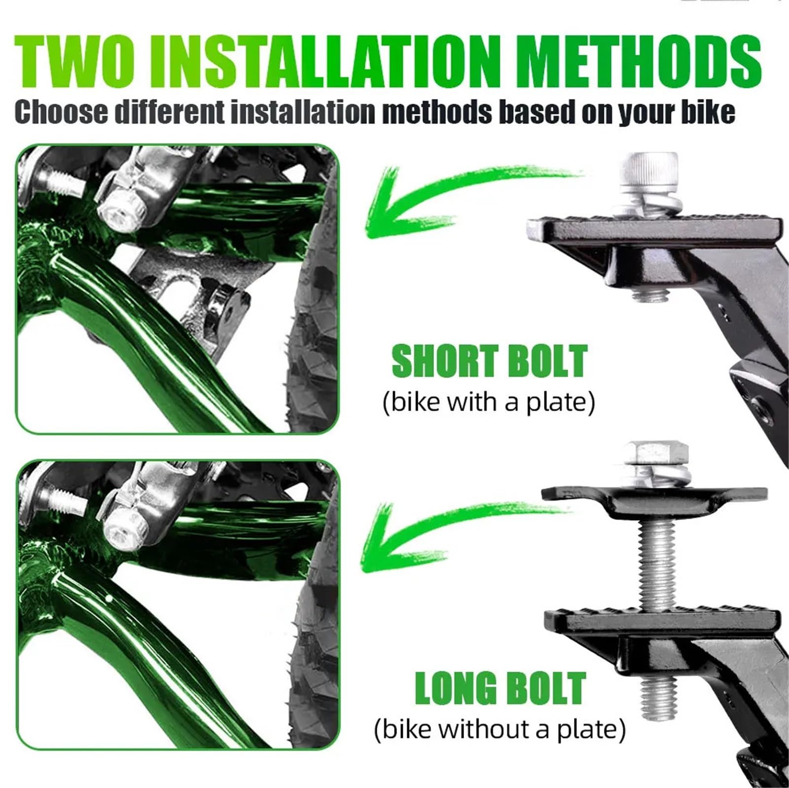 Cavalletto per Bicicletta Cavalletto Centrale for Bicicletta, Regolabile in Alluminio, Antiscivolo, Big Foot MTB, for Bici elettriche da 24-29 Pollici
