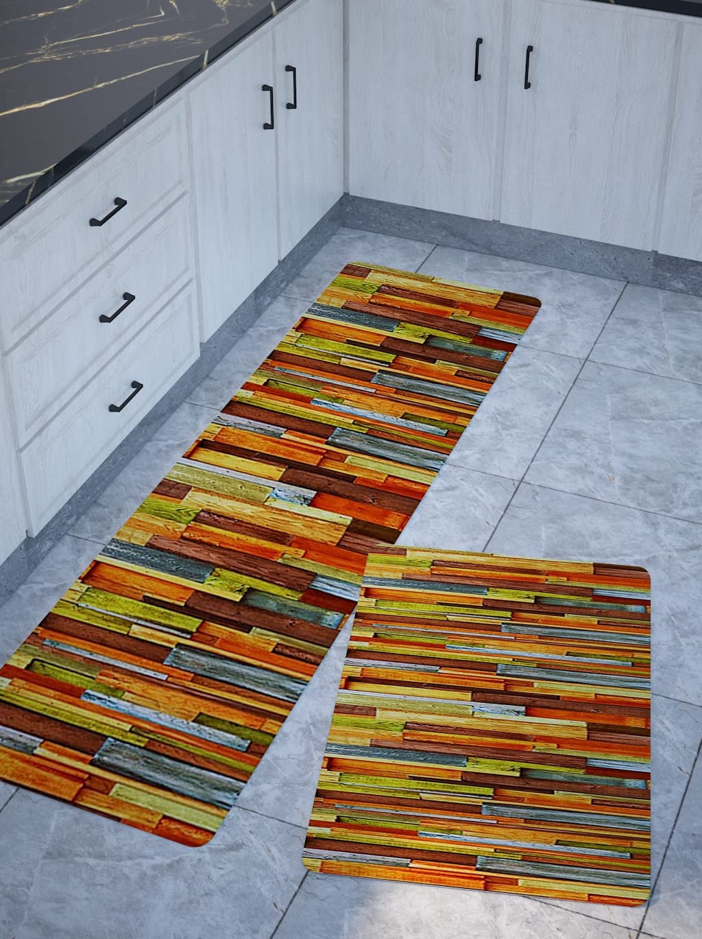 RYNS Antideslizante Alfombrilla 80x380cm Corredores Lavables Antideslizantes Alfombra Pasillo Alfombra Exterior Mejor Calidad Diferentes Dimensiones para Corredor Cocina Sala, J
