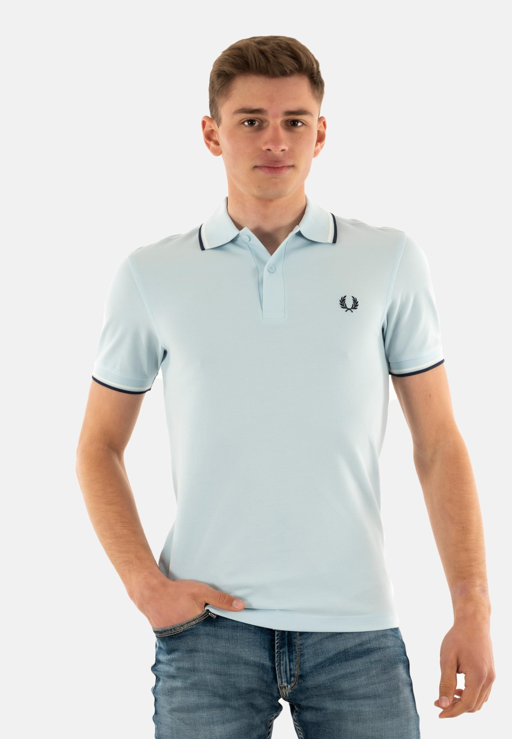 Fred Perry Polo mm3600 y25 lgic/swhi/tnsbl