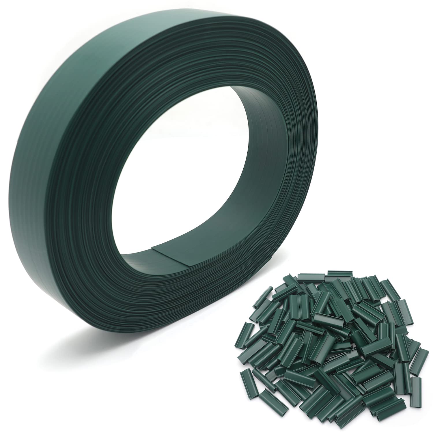 XKMT- Green View Blocking Privacy Tape Weave w/bracket For Chain Link Fence 75m/250 ft Roll UV Resistant