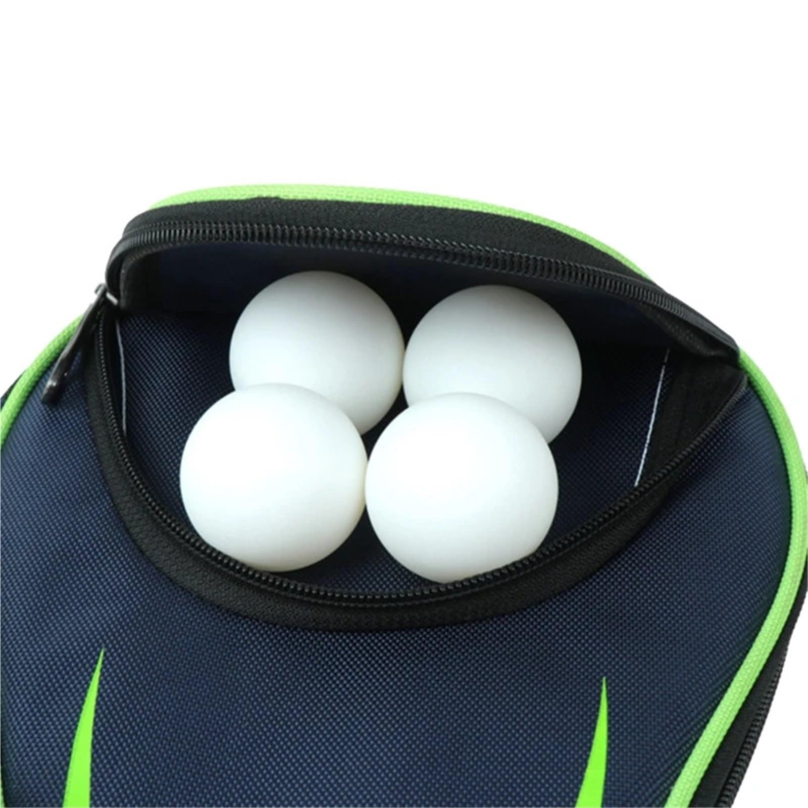 Tischtennisschlägertasche Tischtennisschläger for Hülle, schützendes Reißverschlussgehäuse for Ping-Paddel-Abdeckung, Schlägertasche, wasserdichte Tasche Doppelter Tischtennissack(Black Green)