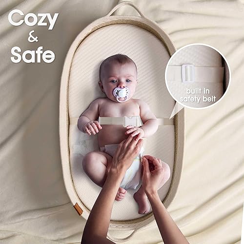 Miniatura 3 de Cesta cambiador de bebé incluye pañalera, suave e impermeable, de doble cubierta, portátil, cambiador para tocador y cambiador, regalo para baby
