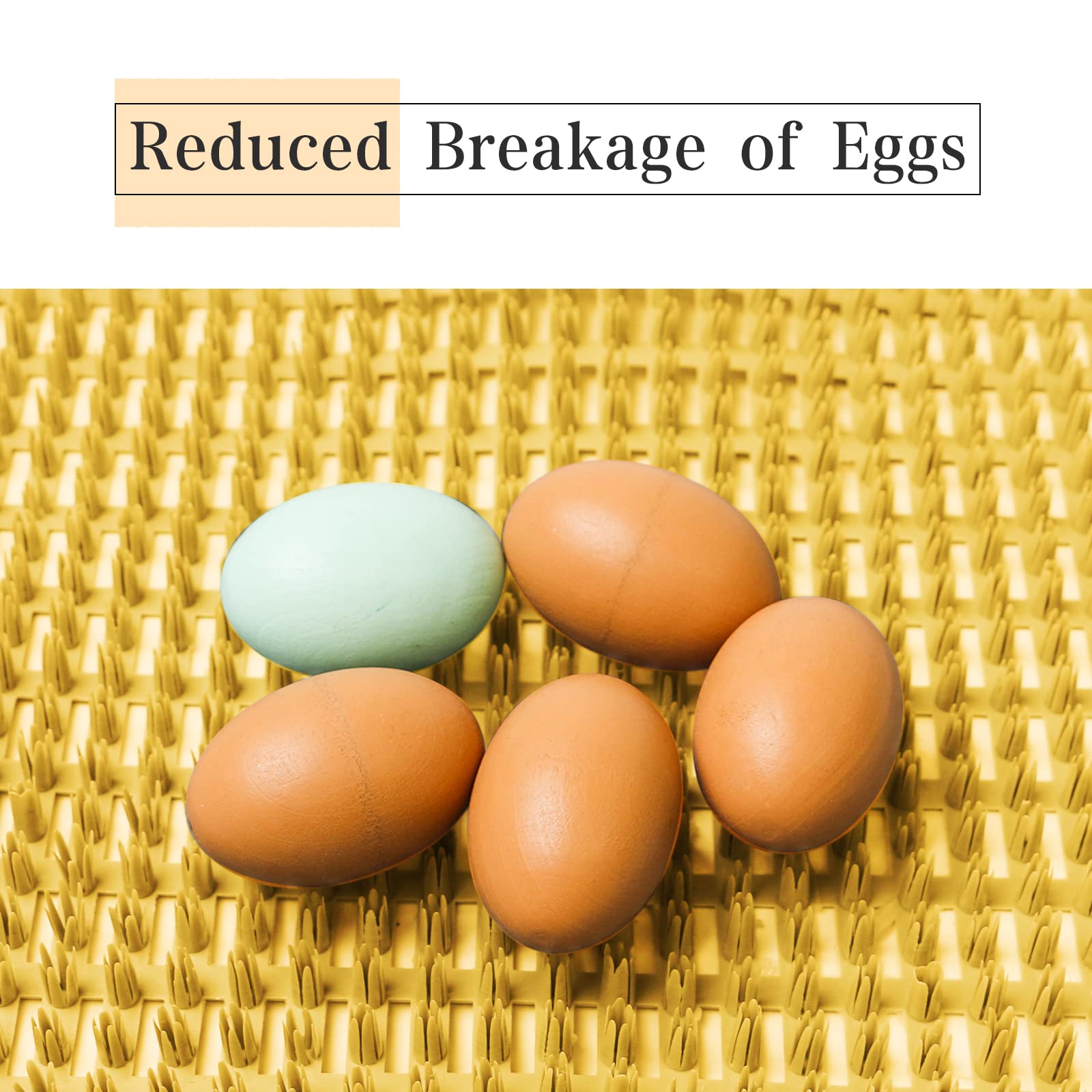 HOWUXZO 6 Pack Washable Chicken Nesting Pads for Chicken Coops, Nesting Boxes, Reusable Nesting Pads, Laying Hen Nest Box Pads-12''x12'' (Yellow 6pc)