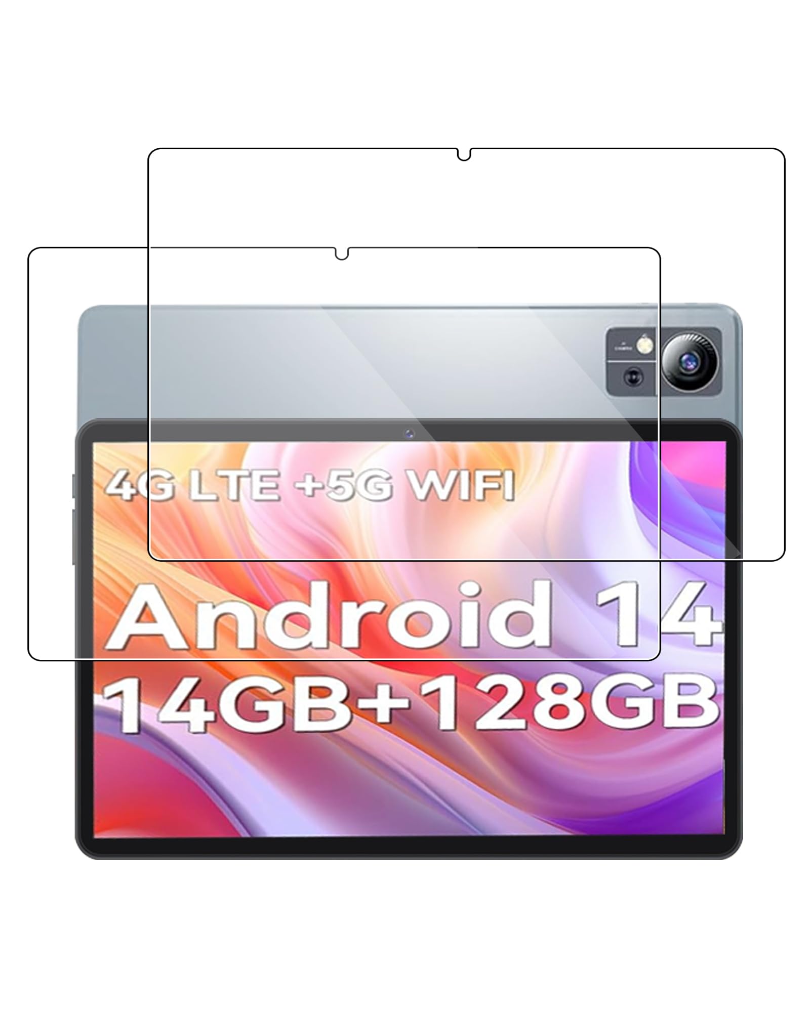 [2 Pack] Screen Protector for ANTEMPER D106 2025 Android 14 Tablet 10 inch Tempered Glass Film,BOVUGAC Screen Protector for ANTEMPER D106 Tablet 10.1