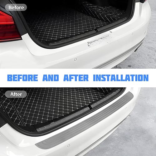 Miniatura 7 de Protector de parachoques trasero de automóvil, protector de goma antiarañazos para puerta de maletero de entrada, tira de protección antideslizante