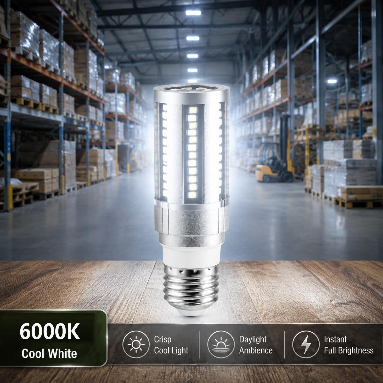 Ampoules LED E27 15W 1500LM 6000K Blanc Froid Non Gradable pour Atelier