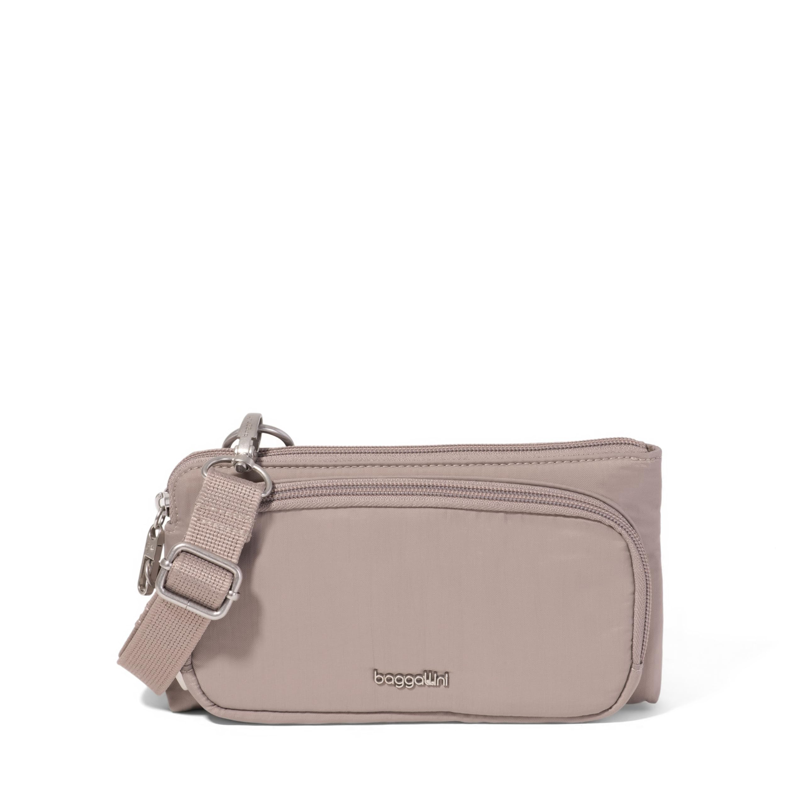 Securtex Anti-Theft Mini Wallet Crossbody - Lightweight 8.4"x4.5" Travel Safe Bag w/Locking Zippers, Slash-Resistant, RFID