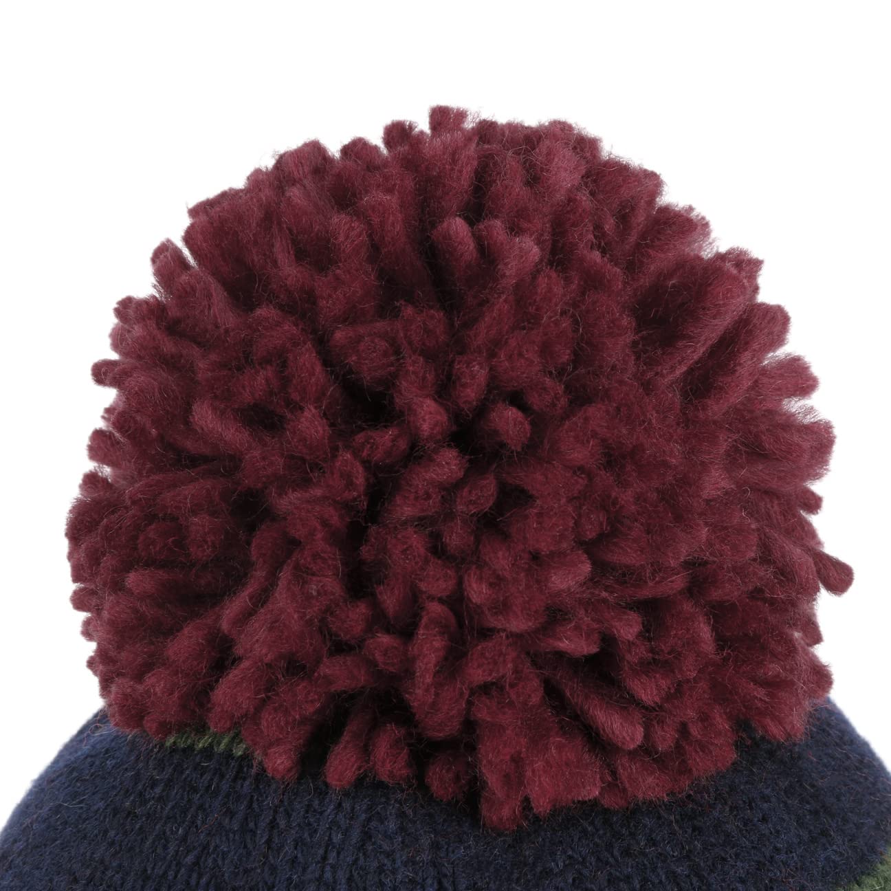 Stetson Classic Bommelmütze Gestreifte Umschlagmütze Kaschmir-Mix Damen Herren Herbst Winter