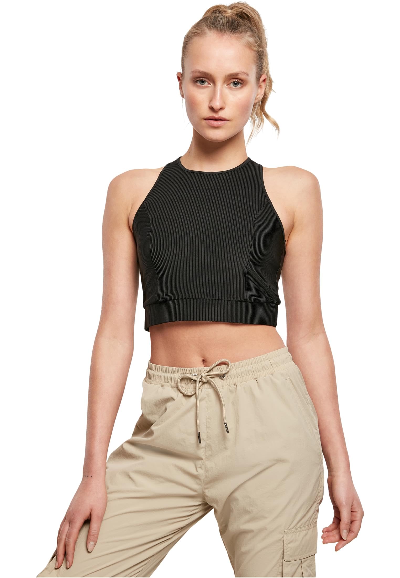 Urban Classics Women's Noir Crop Top