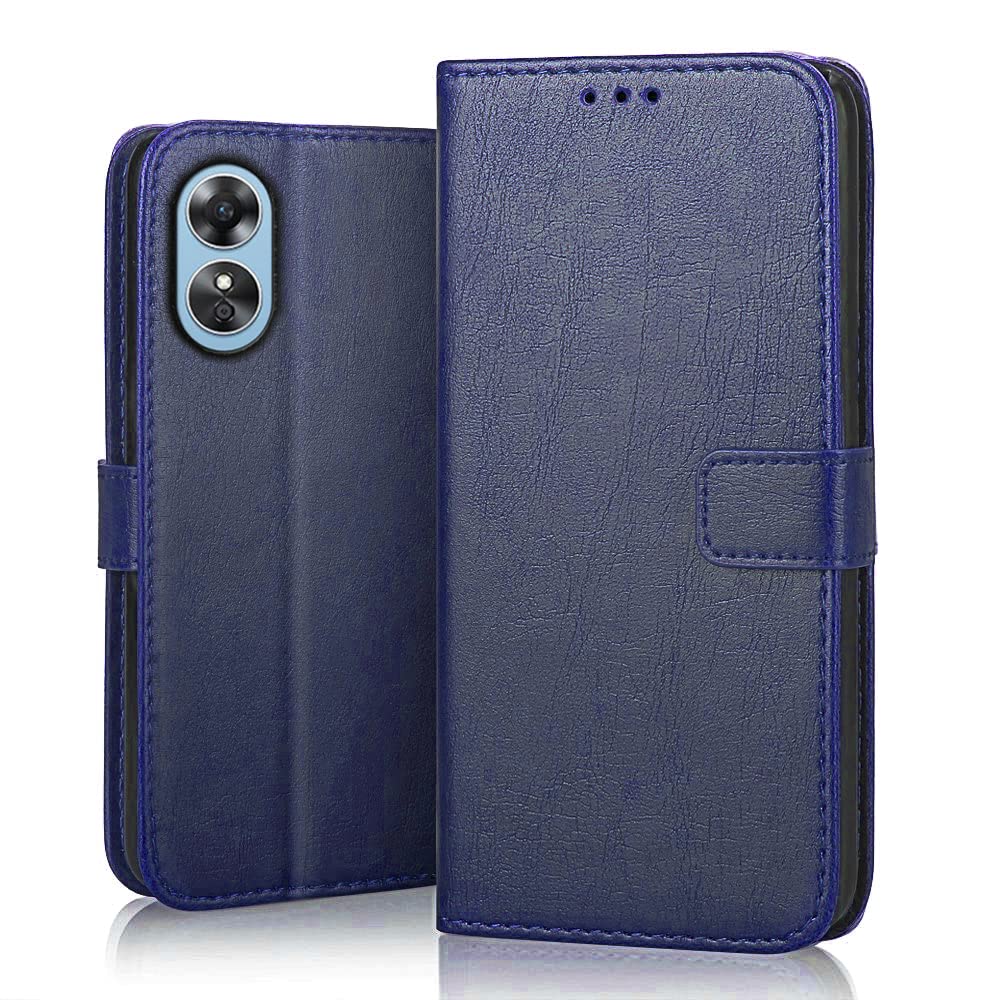 SHINESTAR Oppo A17 Flip Back Cover | PU Leather Flip Cover Wallet Case with TPU Silicone Case Back Cover for Oppo A17 - Ultimate Blue (B0BLZ752G1) Amazon Price History, Amazon Price Tracker