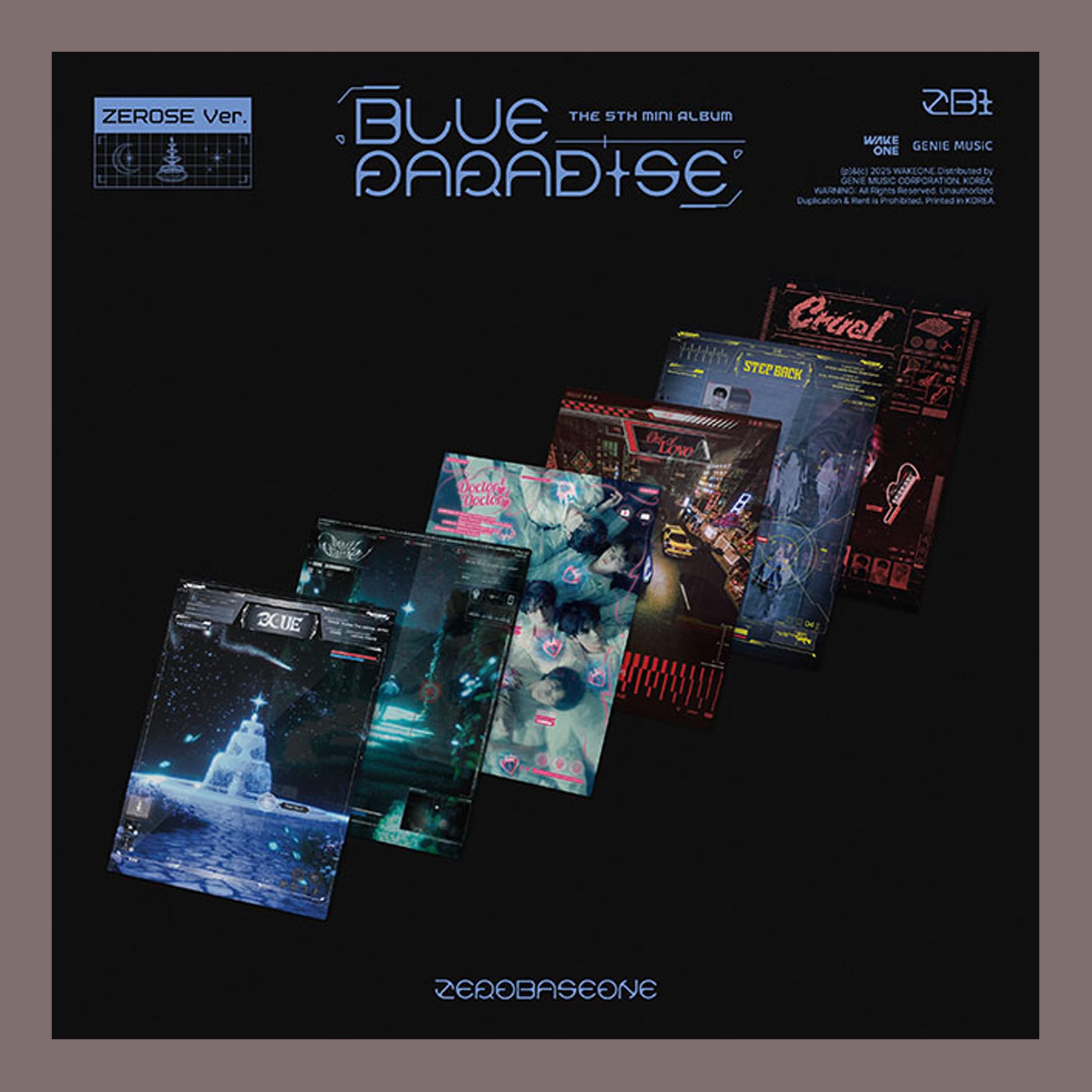 ZEROBASEONE　ZB1　シリアル　5枚① Amazon.com: ZEROBASEONE BLUE PARADISE 5th Mini Album (ZEROSE