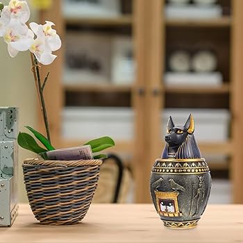 古代エジプト風陶器壺　おしゃれ 古代エジプト風陶器壺 おしゃれ