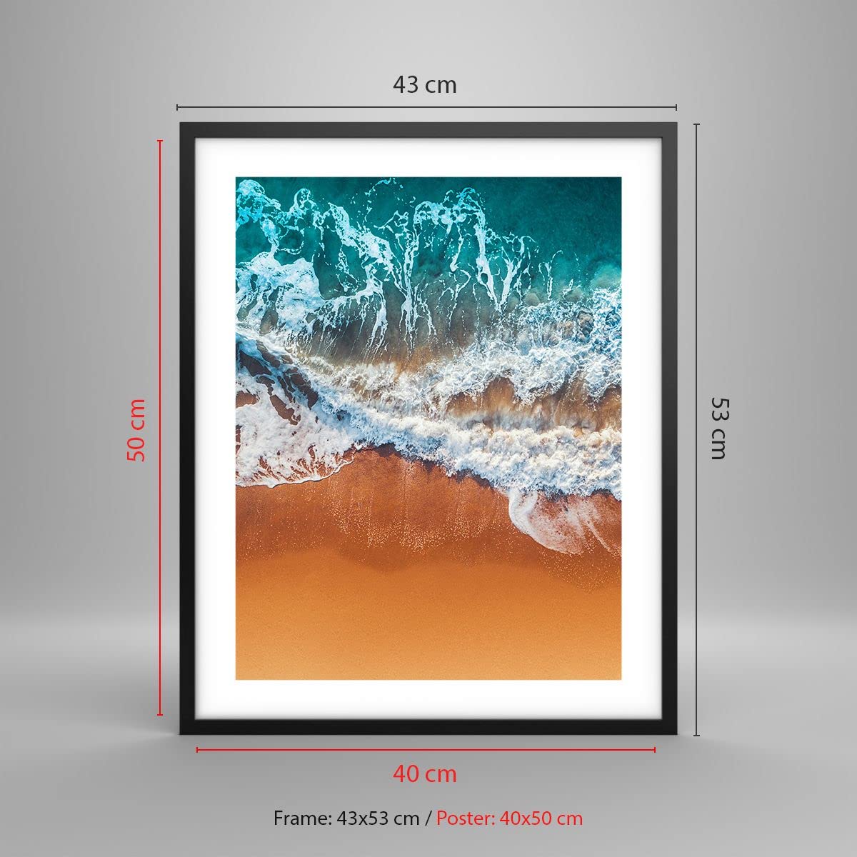 ARTTOR Poster Cadre Noir 40x50 cm Affiche Paysages Maritime - 5021 - P2B