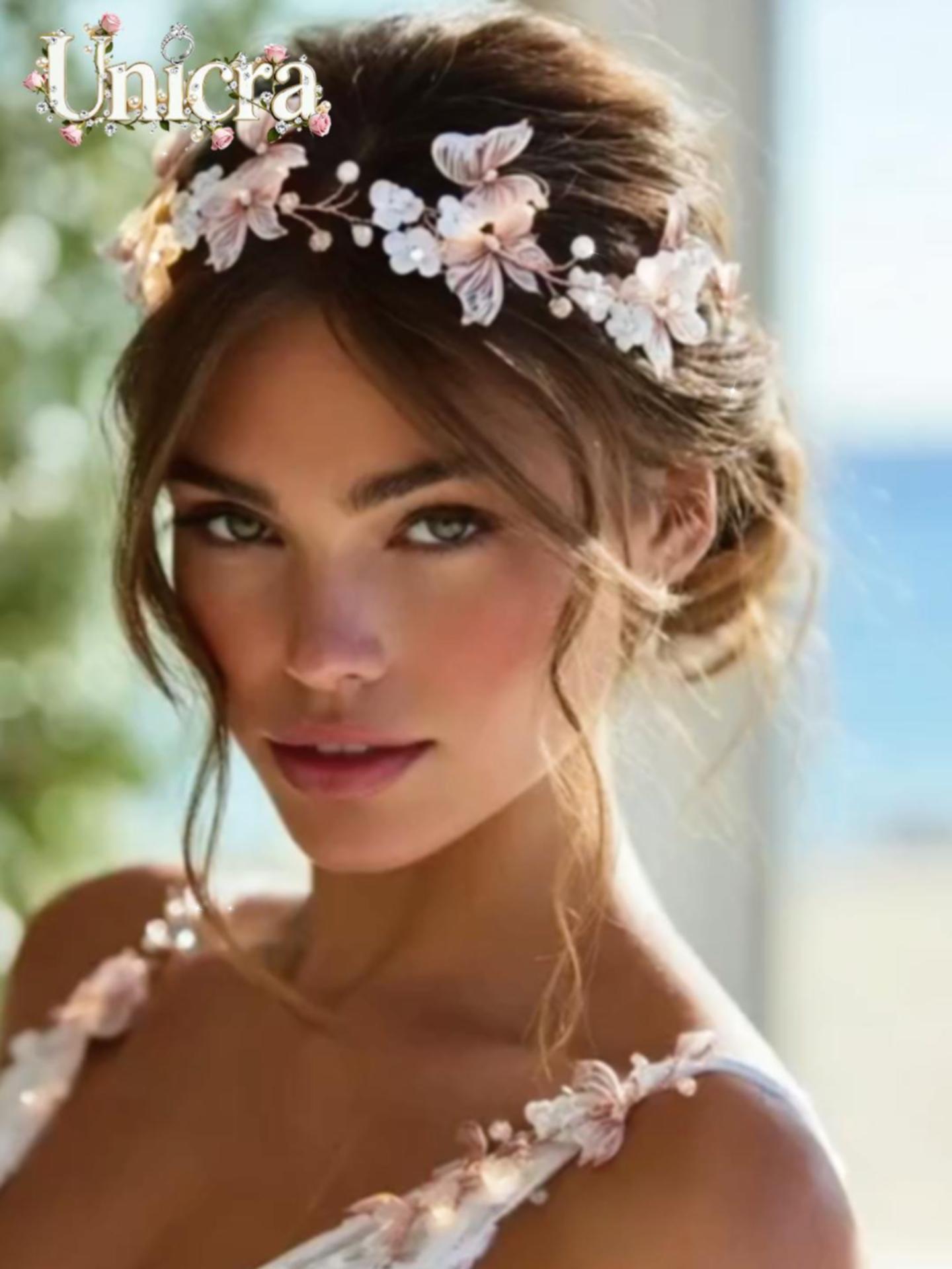 Amazon.com : Unicra Butterfly Light up Headband Flower Bridal