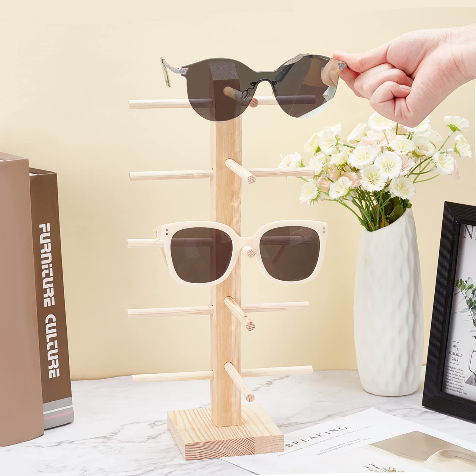 Ph Pandahall Présentoir De Lunettes De Soleil à 2 Rangée En Gros Pour