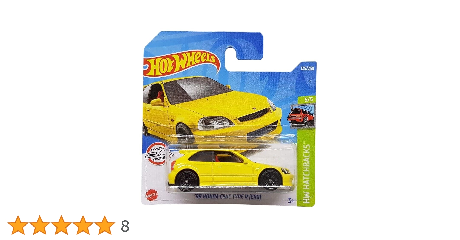 ホットウィール   ‘99 HONDA CIVIC TYPE R (EK9) Sklep z modelami samochodowymi dla każdego kolekcjonera