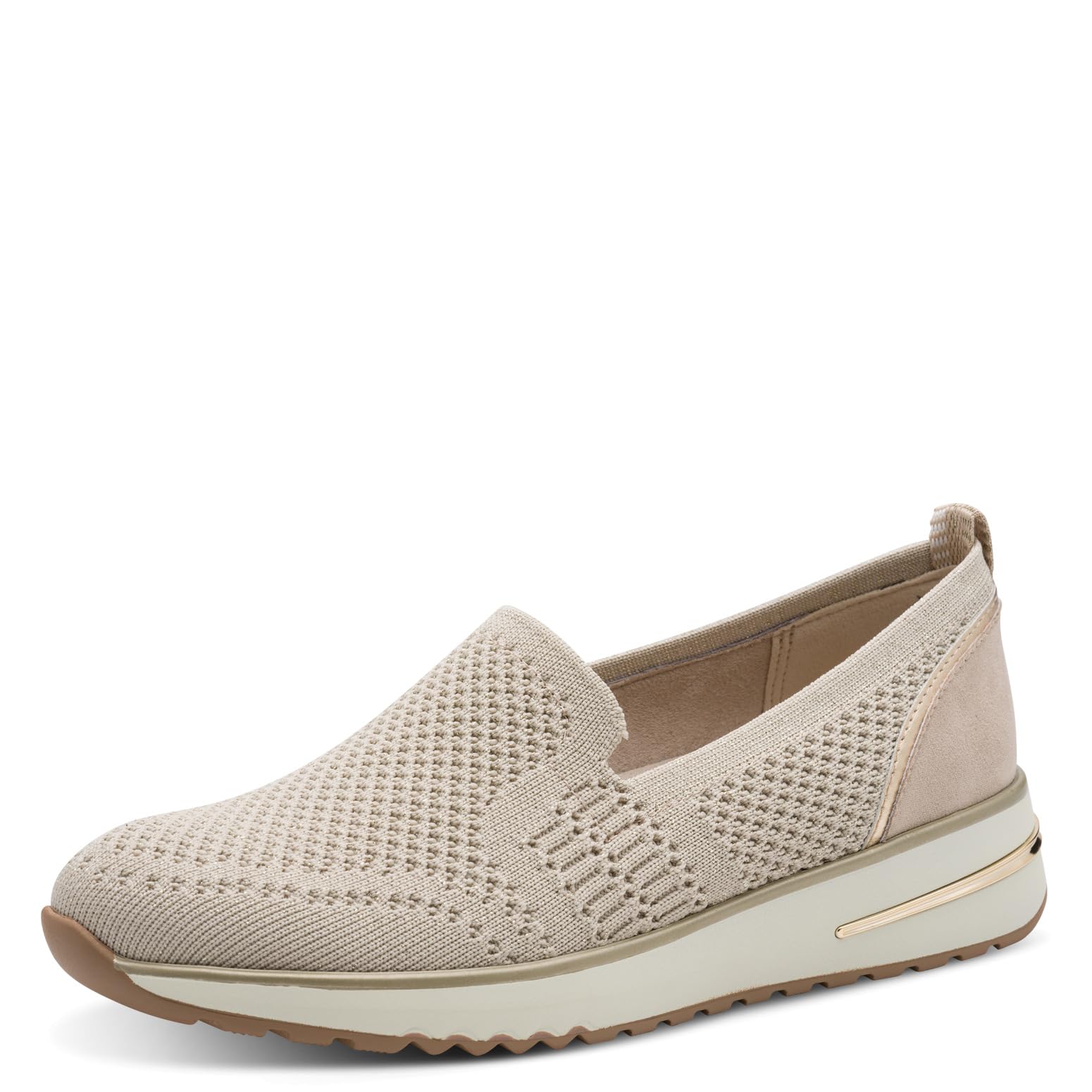 MARCO TOZZI Women's Sneaker Soft Feel Me Removable Footbed Soft Lining Modern, Beige (Dune), 7.5 UK