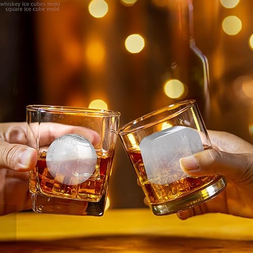Miniatura 2 de Molde para cubitos de hielo de whisky, 16 helados, 2 pulgadas, fácil liberación, molde para cubitos de hielo de whisky, molde cuadrado para cubitos
